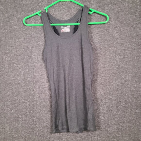 Under Armour Tops - Under Armour Women’s Size Small Fitted Heat Gear Gray Razor Back Tank Top